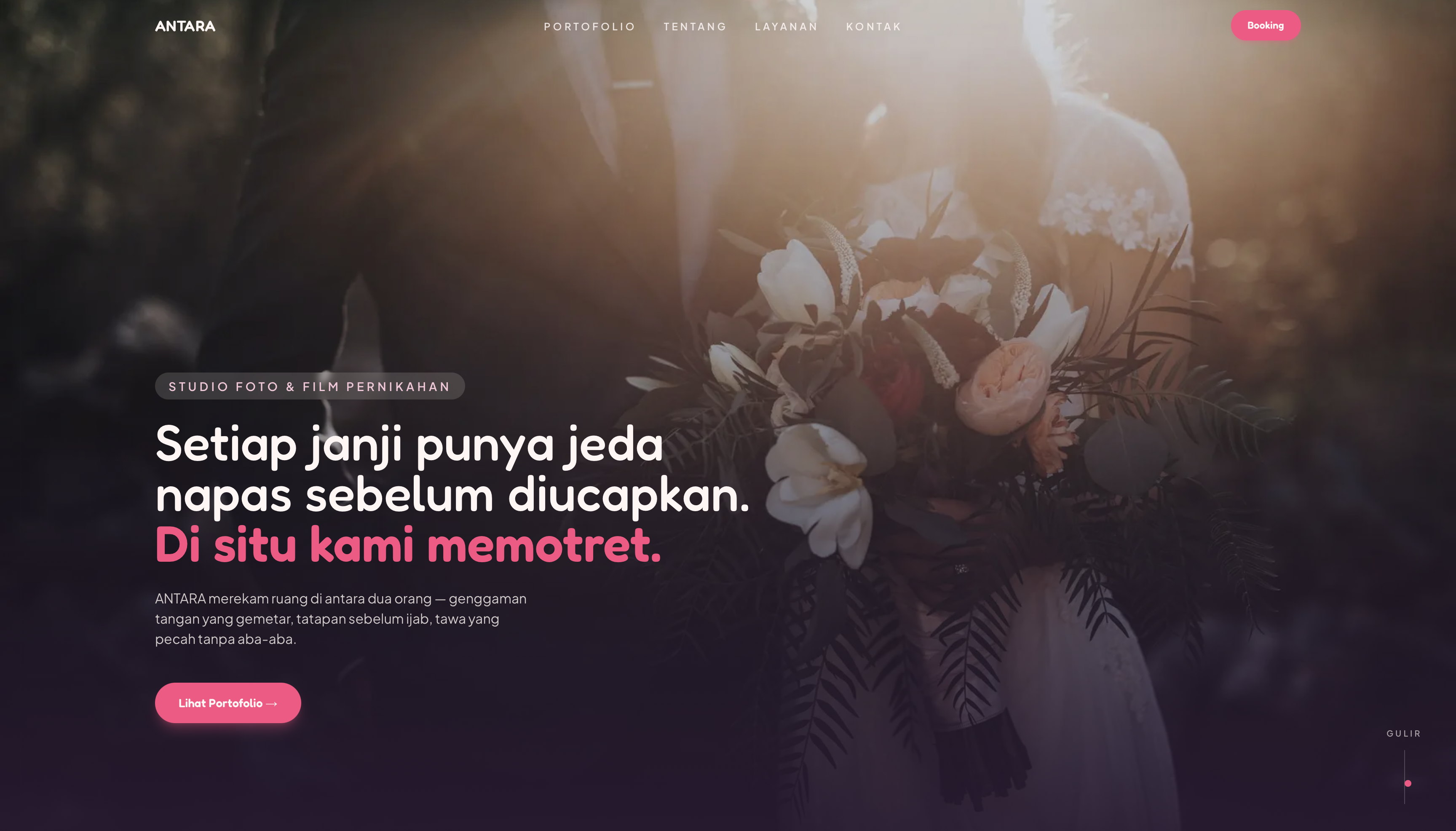 Wedding Photography & Film Studio Website