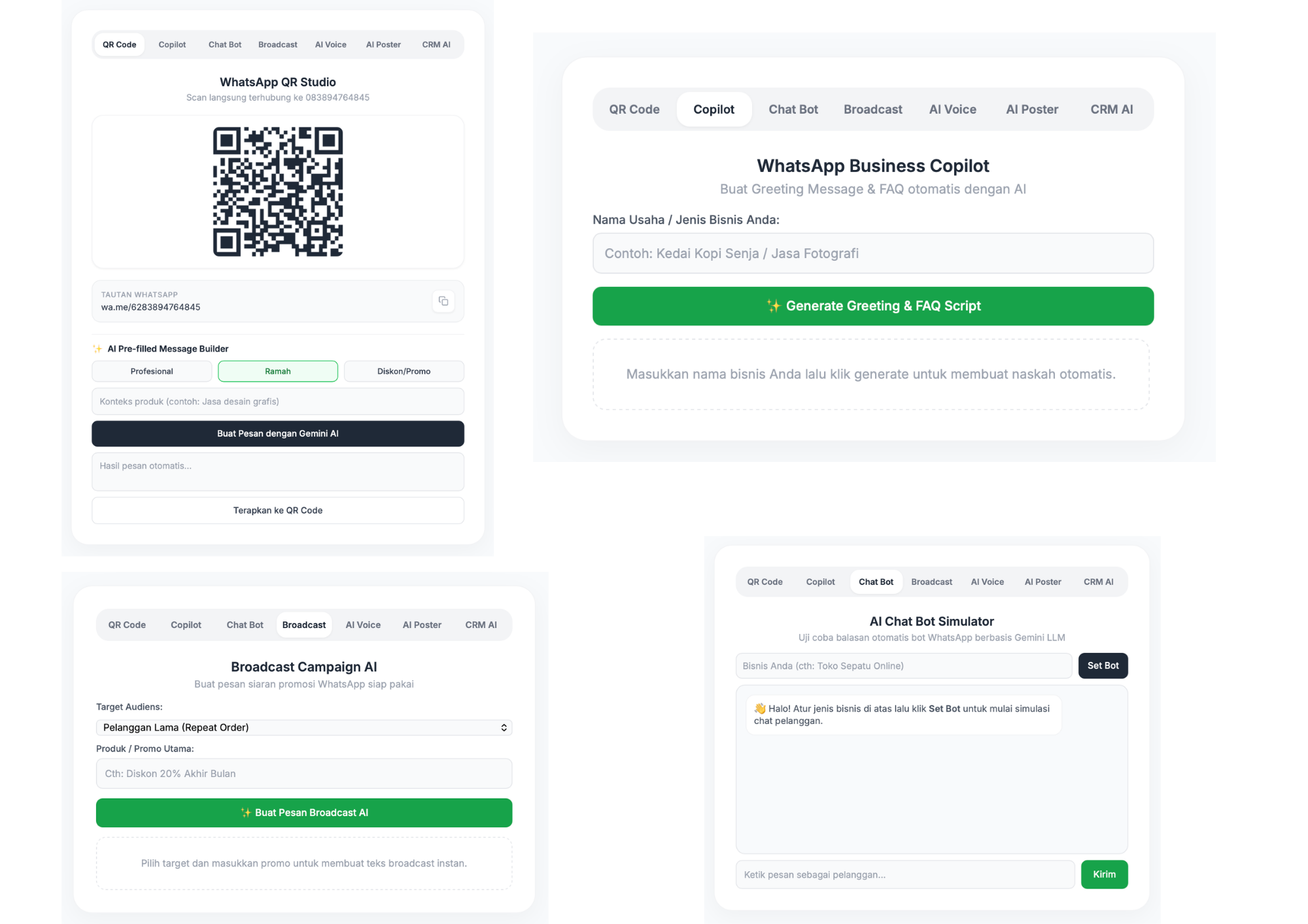 Website Generator Chat Whatsapp